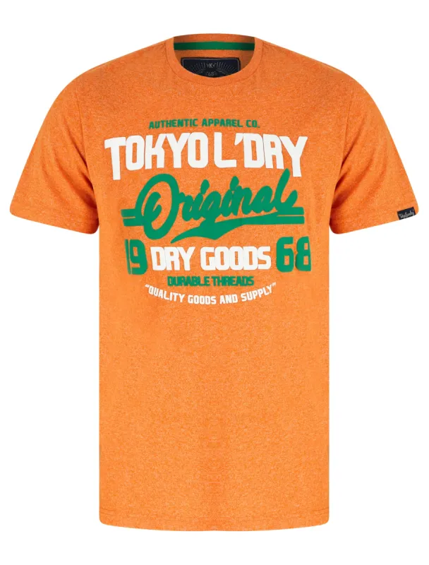 Batter Motif Cotton Jersey Grindle T-Shirt in Orange - Tokyo Laundry sold by Tokyo Laundry