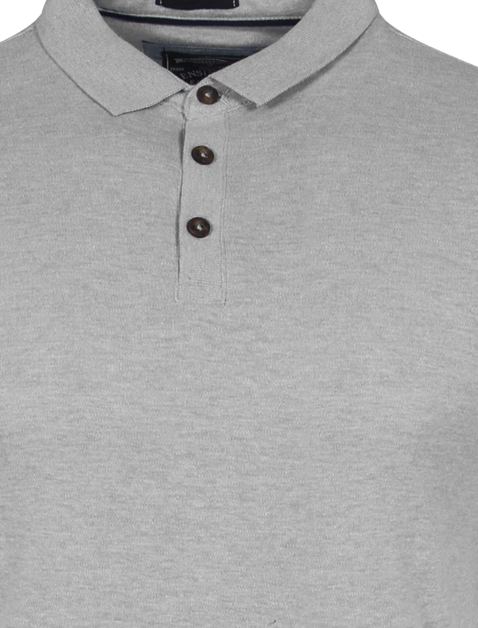 Densley Cotton Blend Polo Shirt In Light Grey Marl - Kensington Eastside sold by Tokyo Laundry product image thumbnail 3