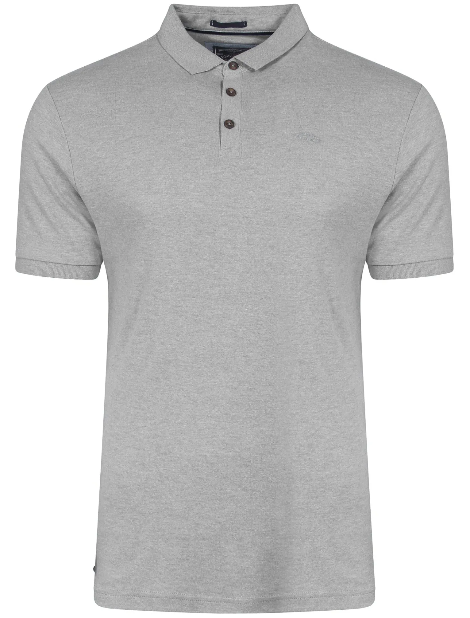 Densley Cotton Blend Polo Shirt In Light Grey Marl - Kensington Eastside sold by Tokyo Laundry