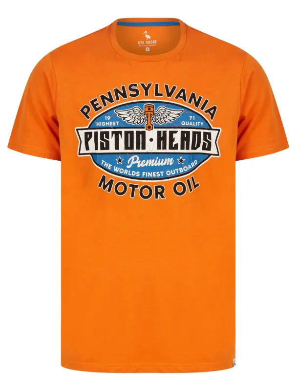 Nashville Wings Motif Cotton Jersey T-Shirt in Harvest Pumpkin - South Shore sold by Tokyo Laundry