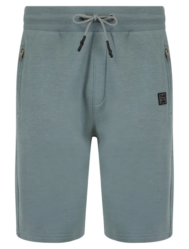 Invective Brushback Fleece Jogger Shorts with Zip Pockets in Cool Grey  - Tokyo Laundry sold by Tokyo Laundry