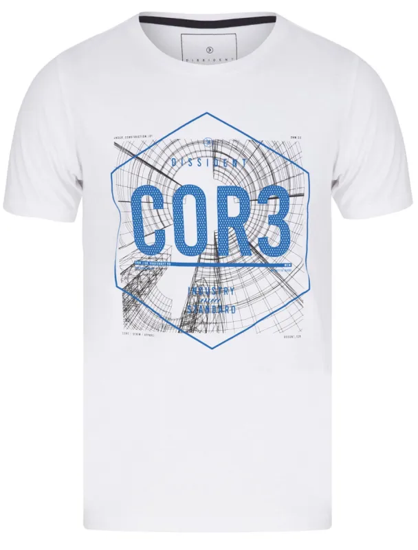 Hexx Motif Cotton Jersey T-Shirt In Optic White - Dissident sold by Tokyo Laundry