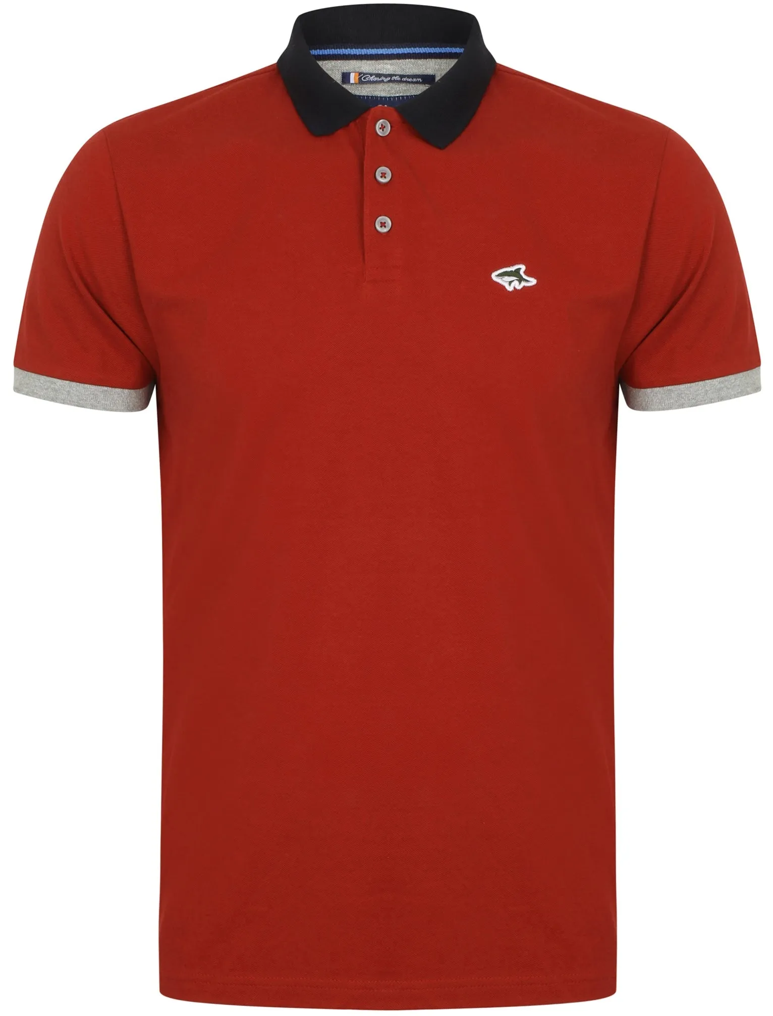 Langstone Cotton Pique Polo Shirt In Red - Le Shark sold by Tokyo Laundry
