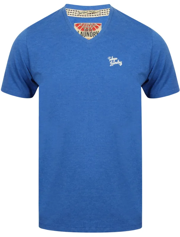 Essential V-Neck T-shirt in Cornflower Blue Marl - Tokyo Laundry sold by Tokyo Laundry
