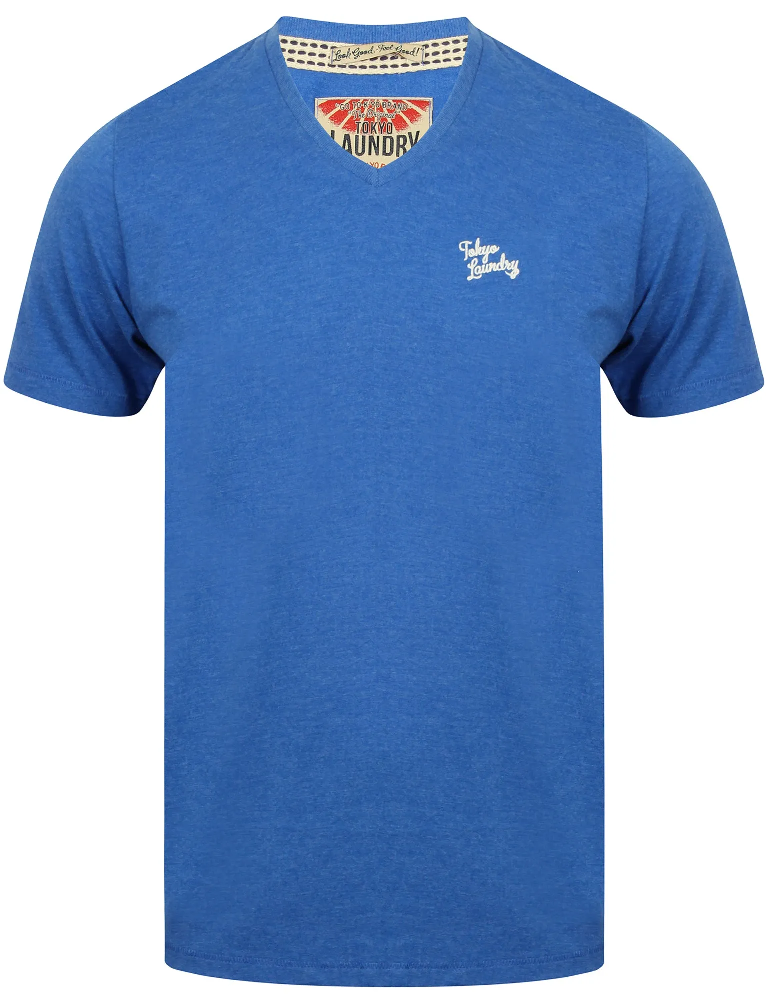 Essential V-Neck T-shirt in Cornflower Blue Marl - Tokyo Laundry sold by Tokyo Laundry
