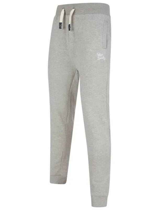 Peckham Brushback Fleece Cuffed Joggers in Light Grey Marl - Tokyo Laundry sold by Tokyo Laundry