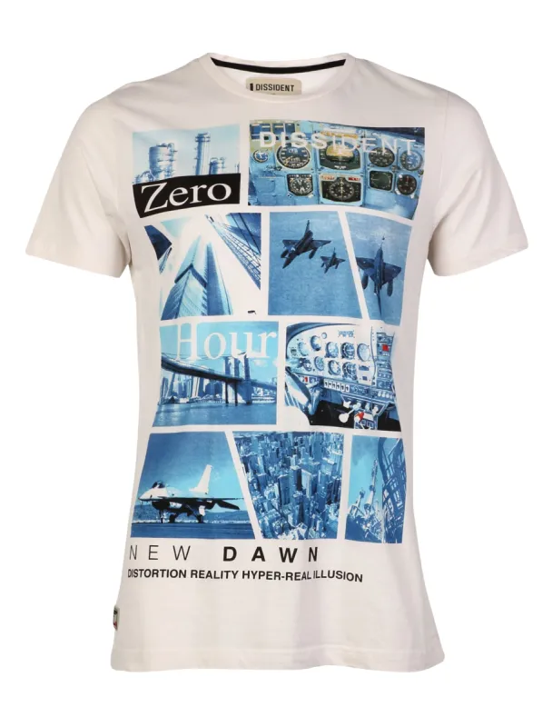 Dissident Zero Hour Cotton T-shirt in Ivory sold by Tokyo Laundry