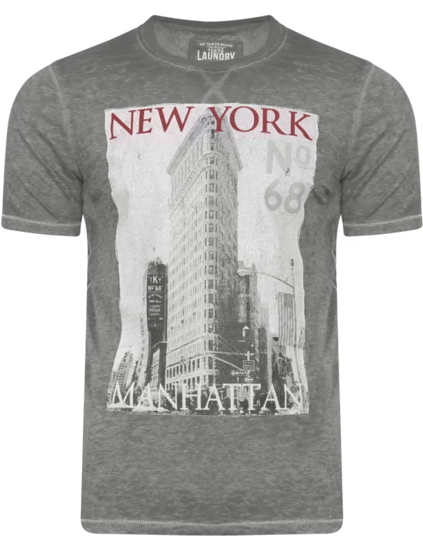 Danbury Park Burnout T-Shirt in Pewter Grey - Tokyo Laundry sold by Tokyo Laundry