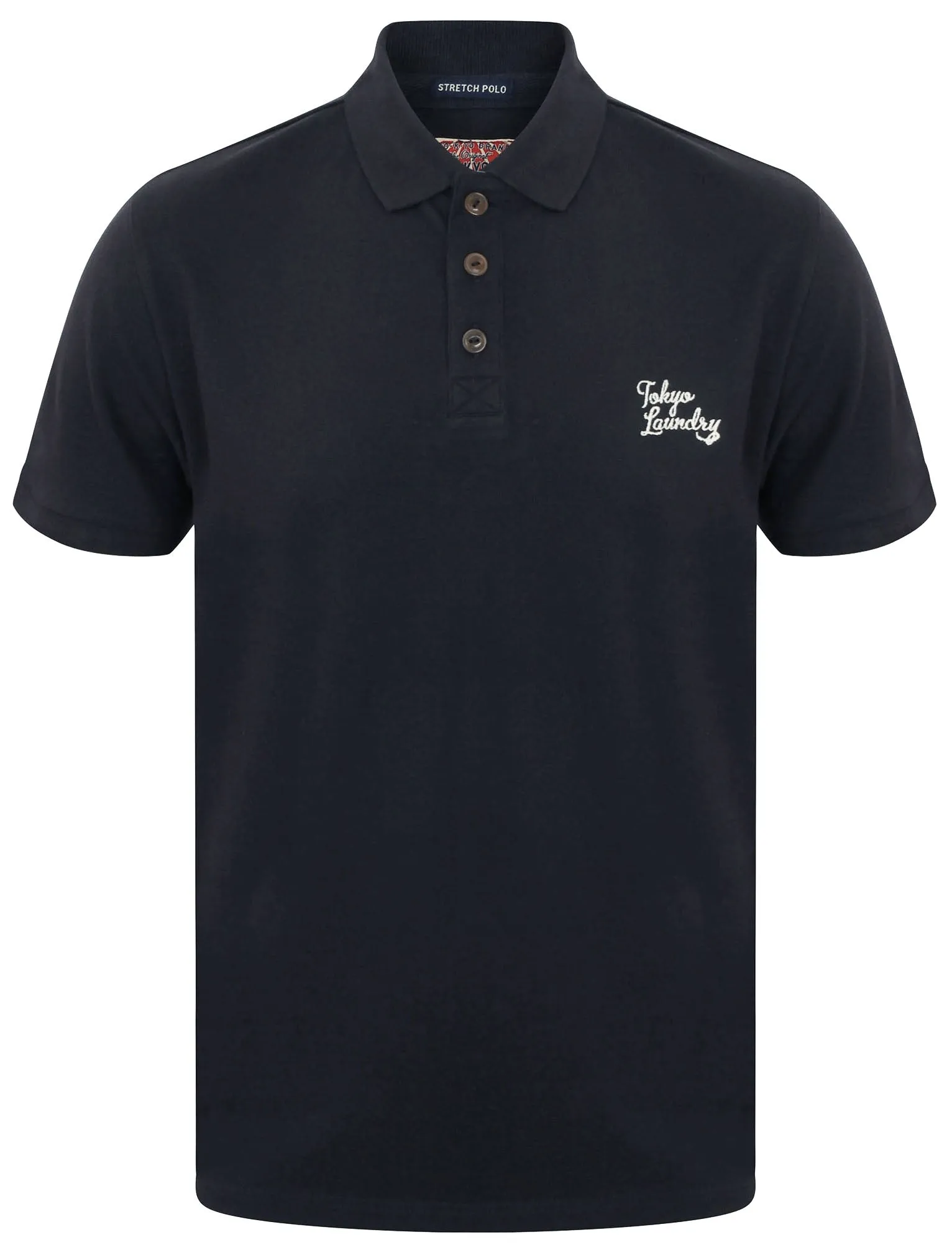 Winterfield Pique Polo Shirt in Dark Navy - Tokyo Laundry sold by Tokyo Laundry
