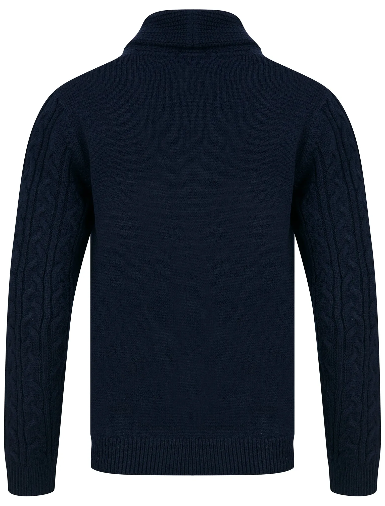 Manji 2 Chunky Cable Knitted Cardigan with Shawl Collar in Ink - Tokyo Laundry sold by Tokyo Laundry product image thumbnail 2