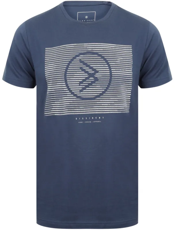 Cole Motif Cotton Jersey T-Shirt In Sargasso Blue - Dissident sold by Tokyo Laundry