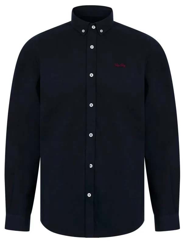 Holkham Cotton Twill Long Sleeve Shirt in Sky Captain Navy - Tokyo Laundry sold by Tokyo Laundry
