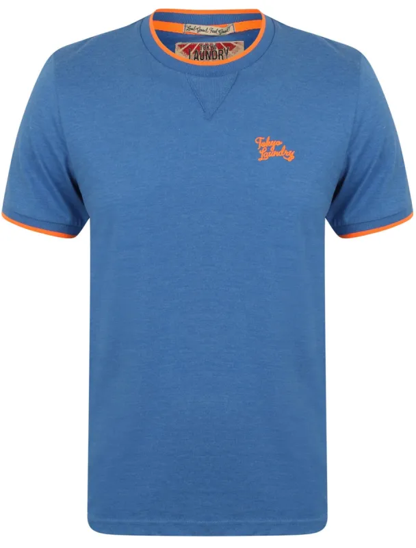 Lilford Cotton Crew Neck T-Shirt In Cornflower Blue Marl - Tokyo Laundry sold by Tokyo Laundry