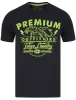 Premium Wheel Motif Cotton Jersey T-Shirt in Jet Black - Tokyo Laundry sold by Tokyo Laundry