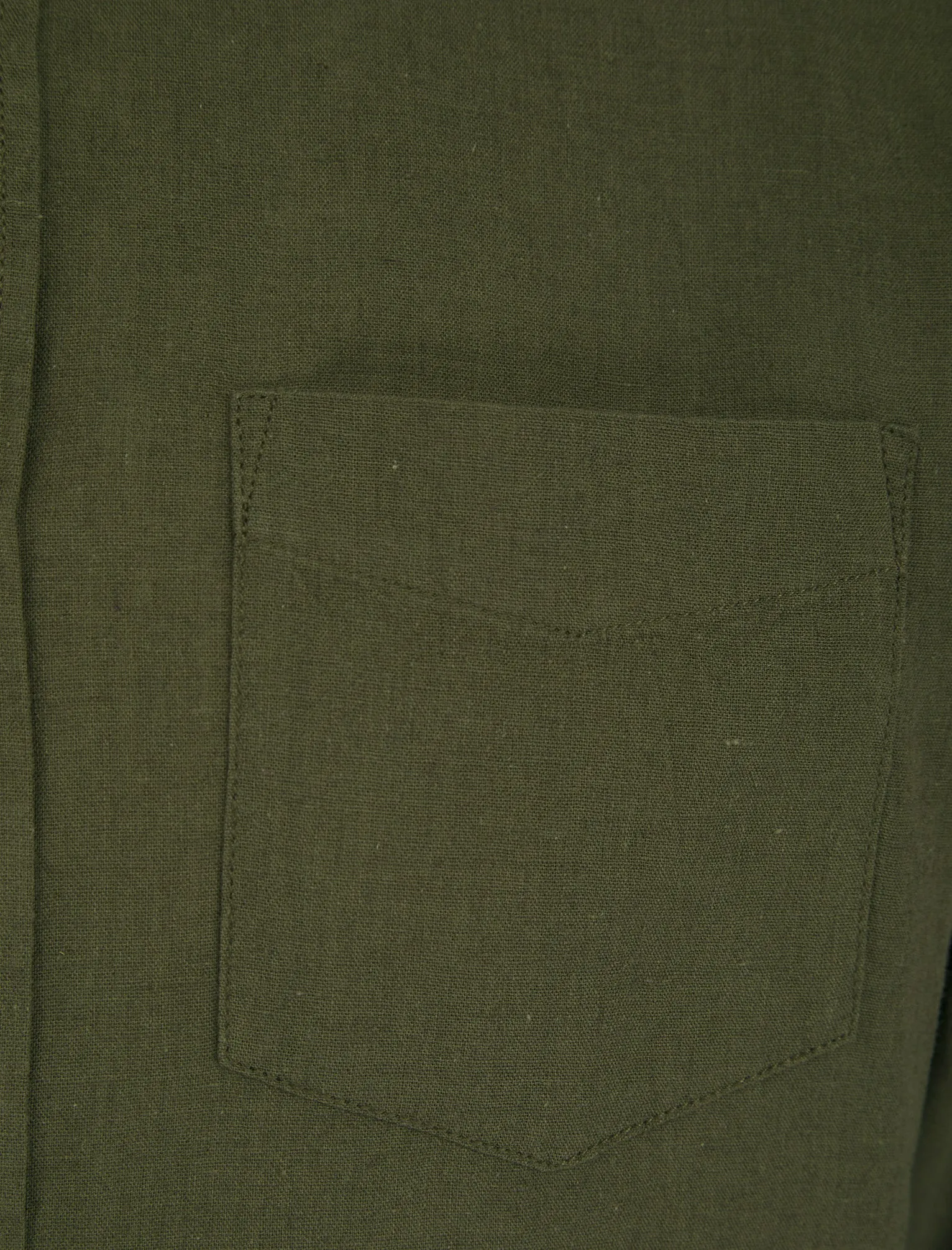 Gosier Grandad Collar Long Sleeve Cotton Linen Shirt in Ivy Green - Tokyo Laundry sold by Tokyo Laundry product image thumbnail 3