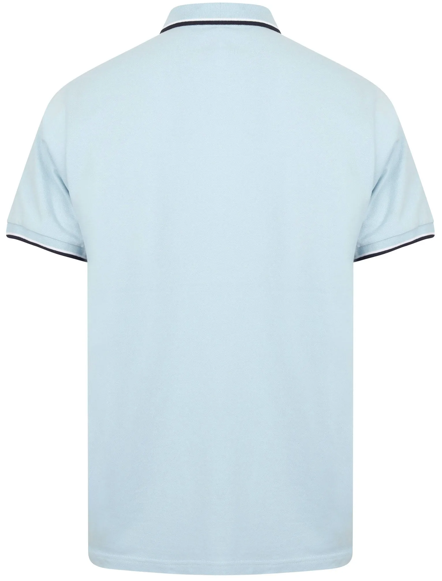 Osten Basic Cotton Pique Polo Shirt With Tipping in Chambray Blue - South Shore sold by Tokyo Laundry product image thumbnail 2