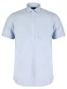 Bertrand Classic Collar Short Sleeve Cotton Linen Shirt in Soft Blue - Tokyo Laundry sold by Tokyo Laundry
