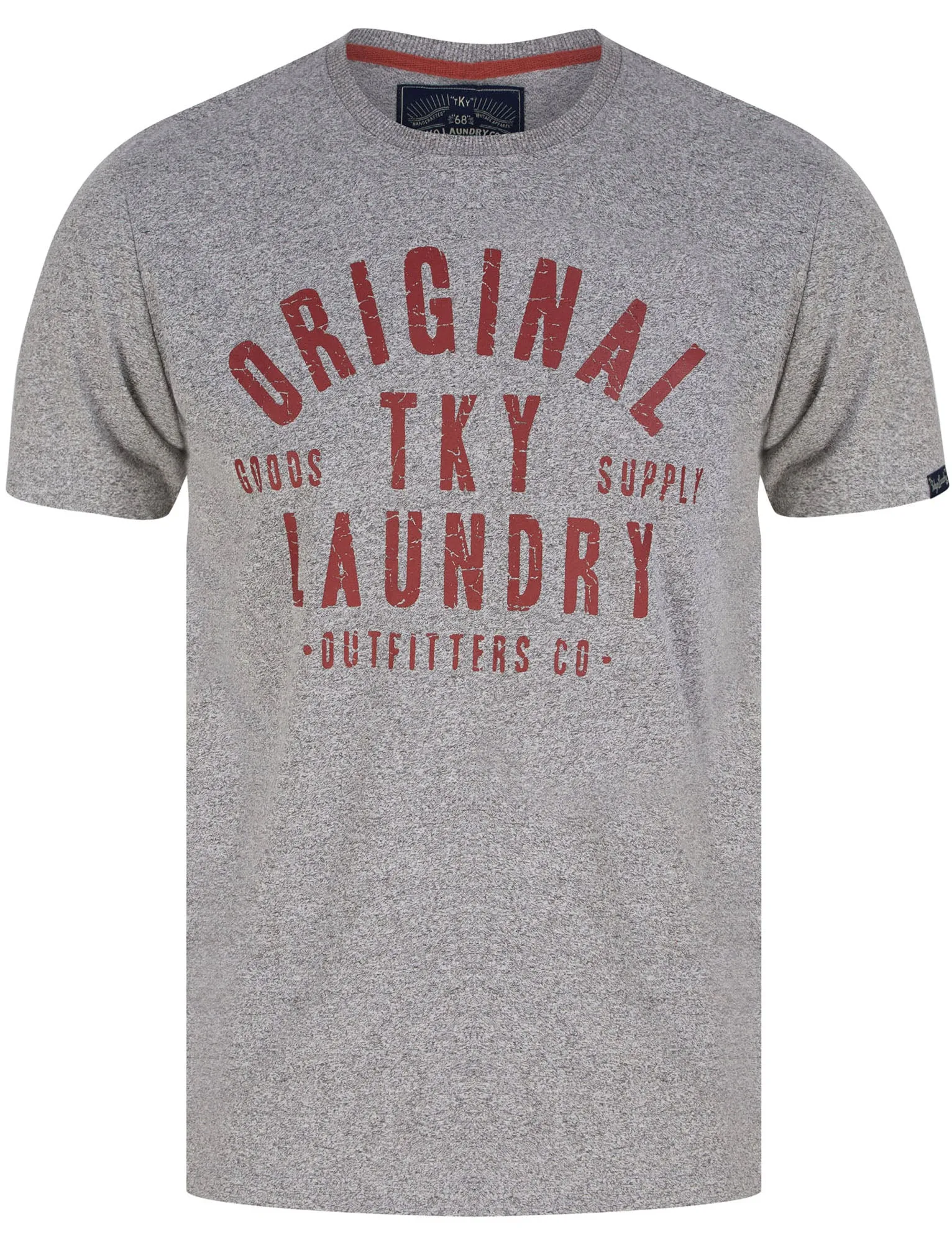 Cartel Motif Cotton Jersey Grindle T-Shirt in Light Grey - Tokyo Laundry sold by Tokyo Laundry