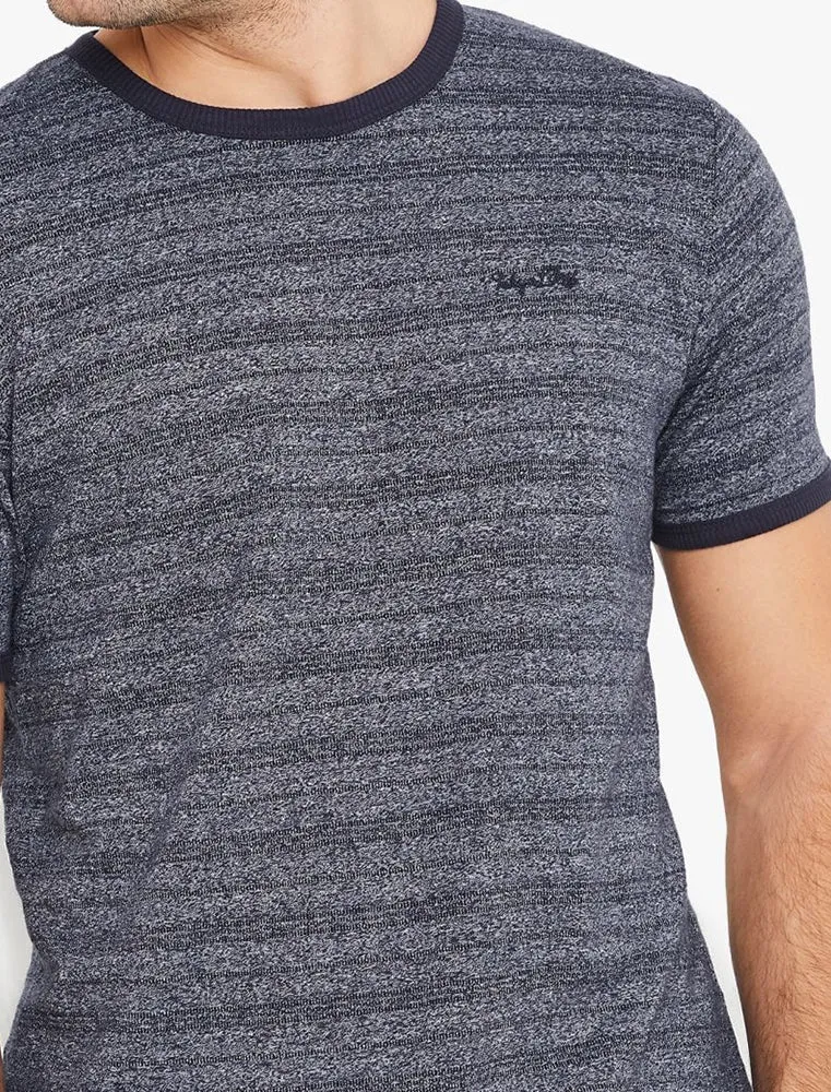 Winkworth Textured Grindle Stripe T-Shirt in Mood Indigo - Tokyo Laundry sold by Tokyo Laundry product image thumbnail 3