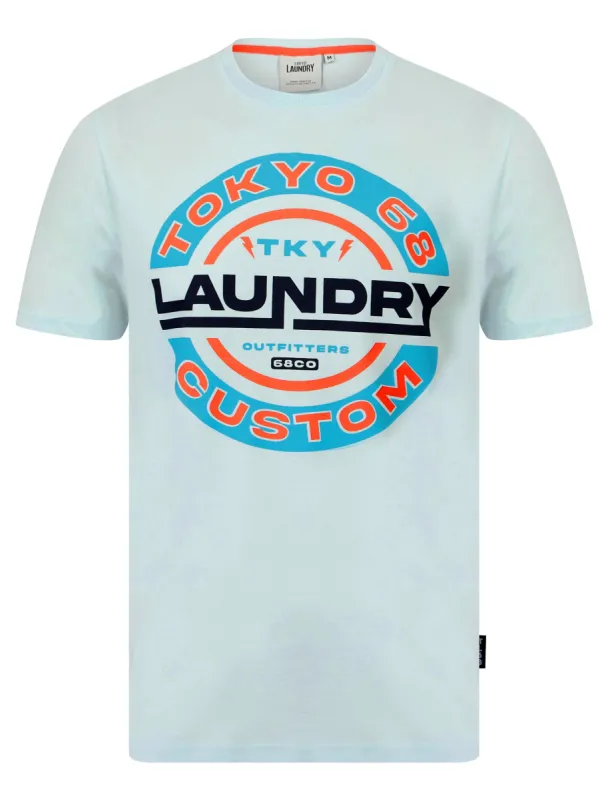 Tremper Motif Cotton Jersey T-Shirt in Ice Water - Tokyo Laundry sold by Tokyo Laundry
