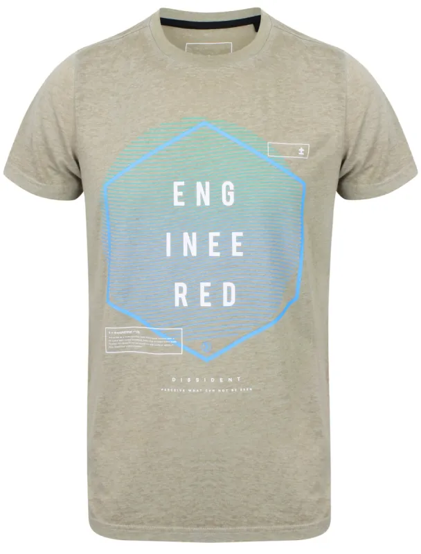 Engineered Motif Burnout T-Shirt In Sage - Dissident sold by Tokyo Laundry