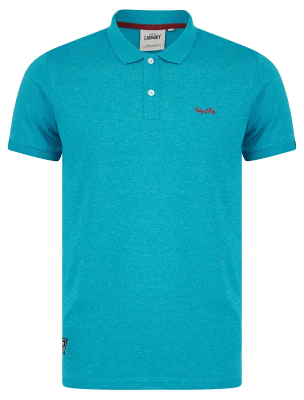 Kieran 2 Grindle Cotton Blend Jersey Polo Shirt in Sea Grindle - Tokyo Laundry sold by Tokyo Laundry