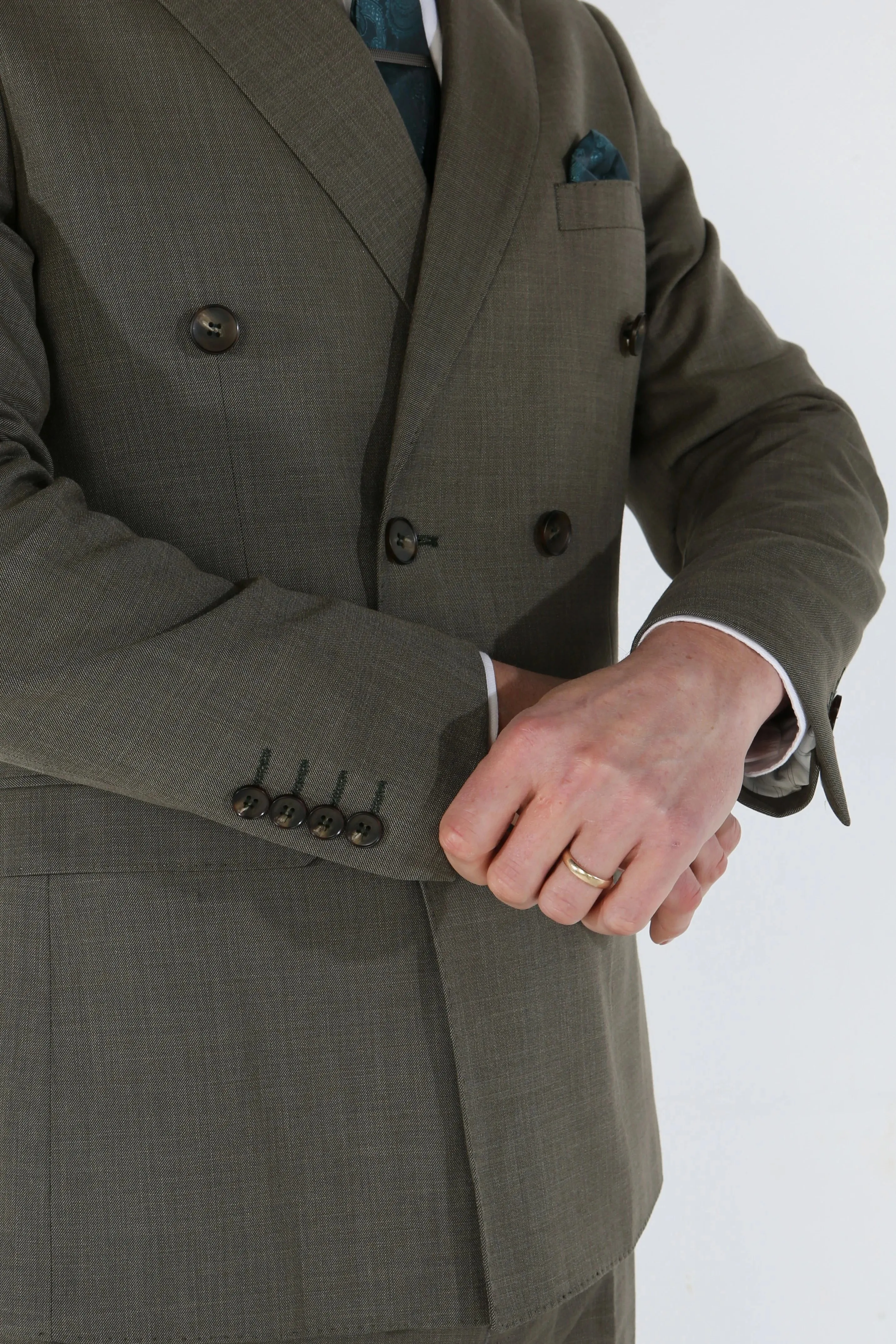 Kurt - Men's Sage Green Double Breasted Blazer sold by Tru Clothing product image thumbnail 2