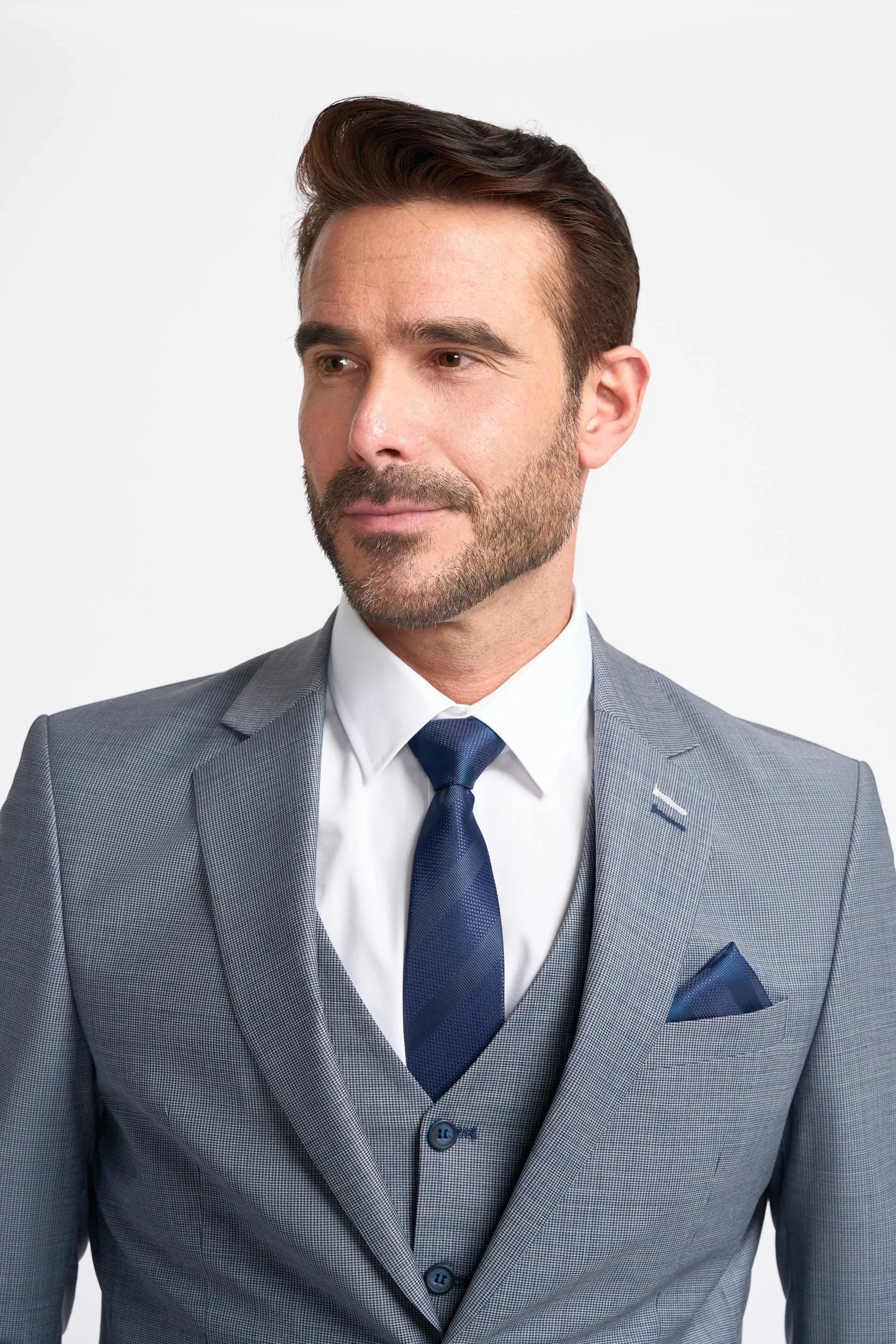 Bond - Men's Grey 3 Piece Tailored Fit Suit sold by Tru Clothing product image thumbnail 3