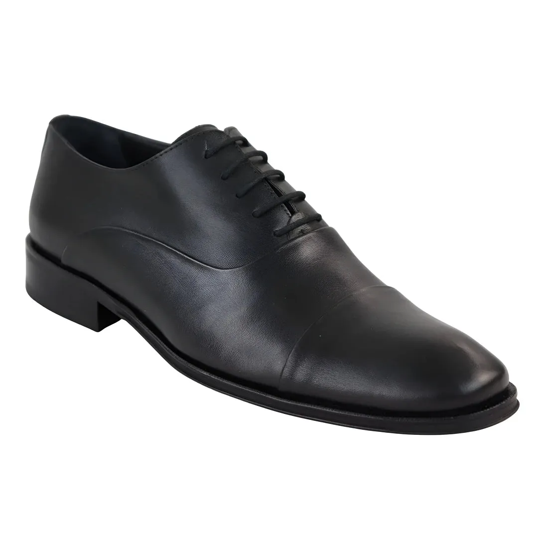 Men's Premium Full Leather Black Oxford Shoes sold by Tru Clothing product image thumbnail 3