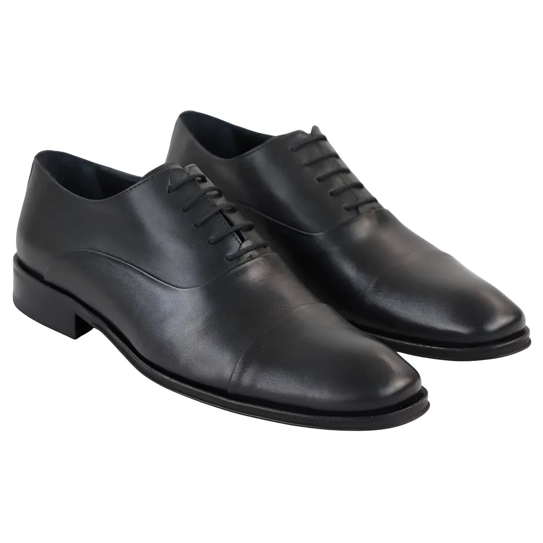 Men's Premium Full Leather Black Oxford Shoes sold by Tru Clothing product image thumbnail 2