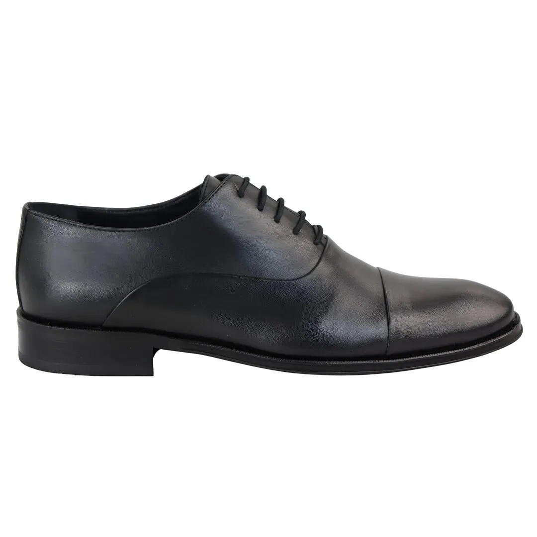 Men's Premium Full Leather Black Oxford Shoes sold by Tru Clothing