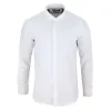 Men's White Classic Round Collar Button Shirt Slim Regular Fit sold by Tru Clothing