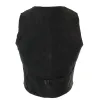 Men's Waistcoat Gilet Suede Leather Black Brown Burgundy Tan sold by Tru Clothing
