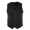 Men's Waistcoat Gilet Suede Leather Black Brown Burgundy Tan sold by Tru Clothing
