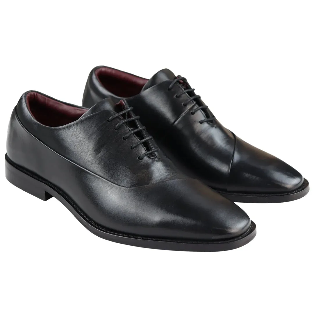 Mens Laced Real Leather Derby Shoes Smart Formal Classic Black Brown sold by Tru Clothing product image thumbnail 3
