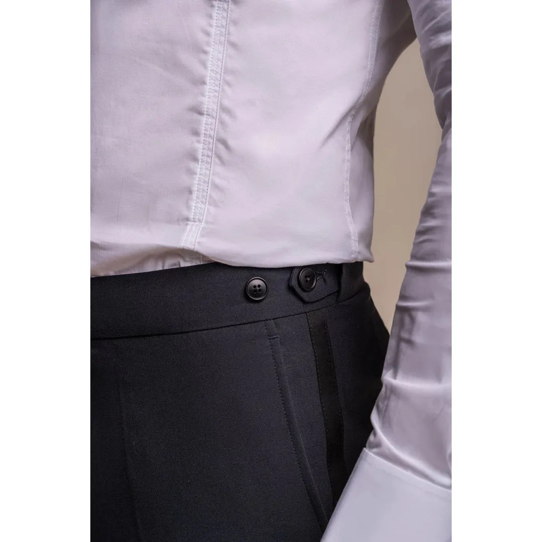 Aspen - Men's Plain Navy Classic Trousers sold by Tru Clothing product image thumbnail 5