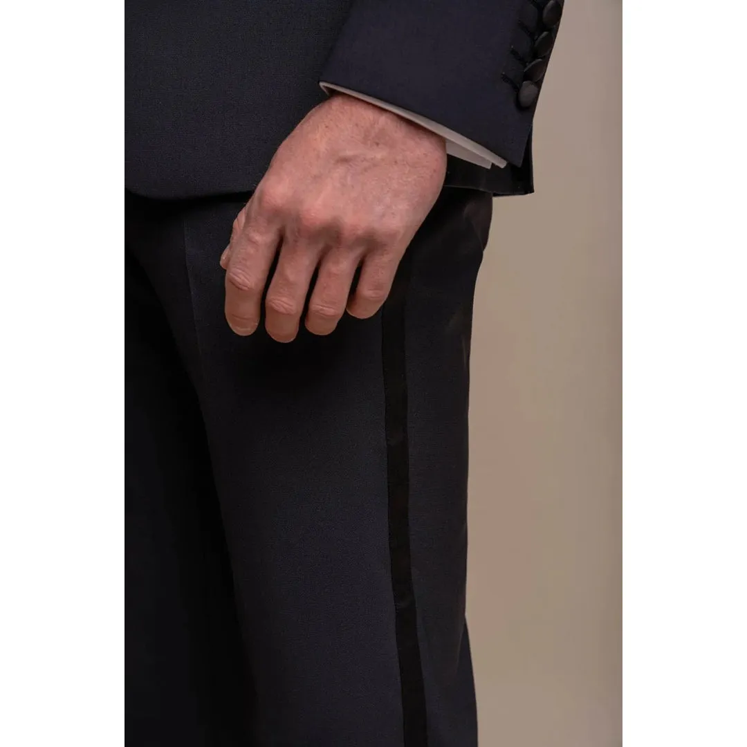 Aspen - Men's Plain Navy Classic Trousers sold by Tru Clothing product image thumbnail 4