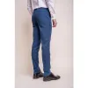 Miami - Men's Blue Crosshatch Trousers sold by Tru Clothing
