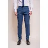 Miami - Men's Blue Crosshatch Trousers sold by Tru Clothing