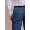 Miami - Men's Blue Crosshatch Trousers sold by Tru Clothing