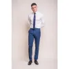 Miami - Men's Blue Crosshatch Trousers sold by Tru Clothing