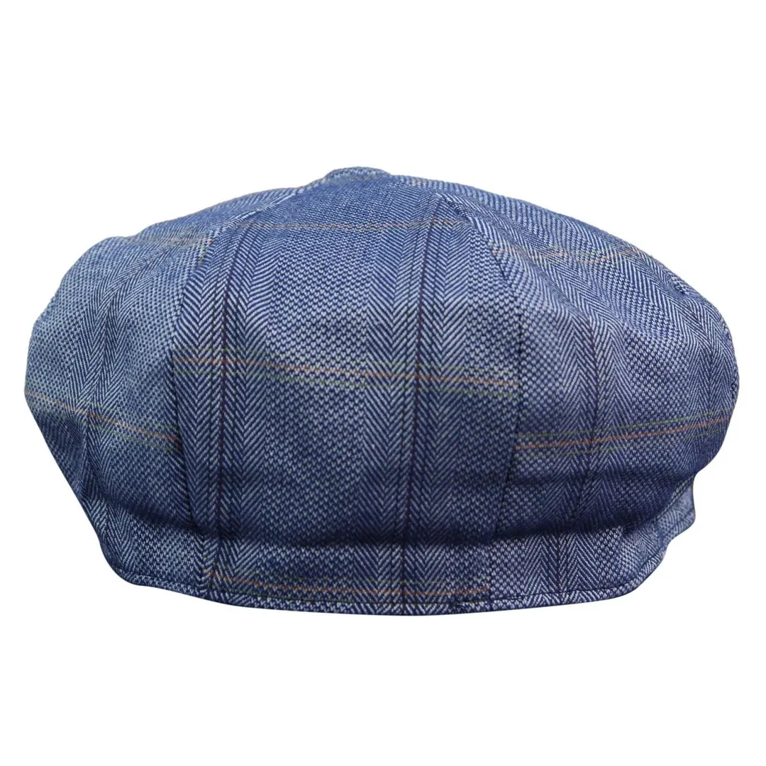 Men's 8 Panel Button Hat Flat Cap Newsboy Baker Boy Check Hat Tweed Blinders sold by Tru Clothing product image thumbnail 4