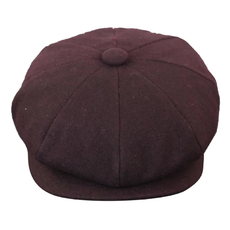 Men's Vintage Tweed Newsboy Cap Brown Wine sold by Tru Clothing