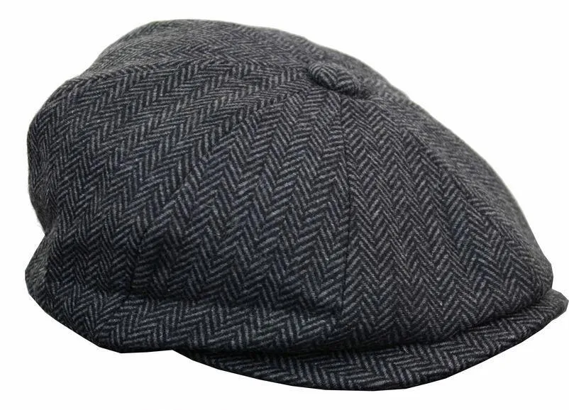 Men's Herringbone Tweed Newsboy Cap sold by Tru Clothing product image thumbnail 3