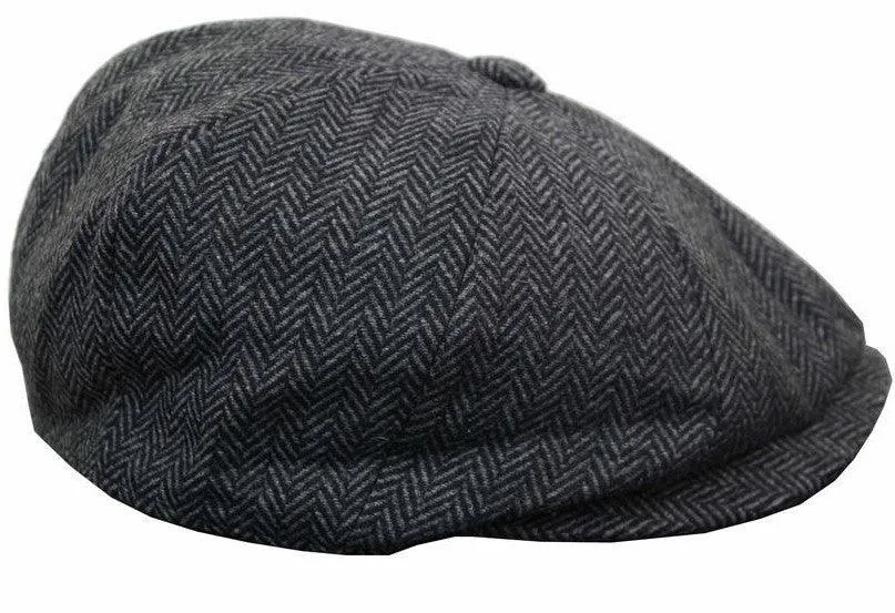 Men's Herringbone Tweed Newsboy Cap sold by Tru Clothing product image thumbnail 4