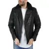 Men's Cross zip Biker Pilot Motorcycle Jacket Leather Air Force 1 sold by Tru Clothing