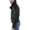 Men's Cross zip Biker Pilot Motorcycle Jacket Leather Air Force 1 sold by Tru Clothing