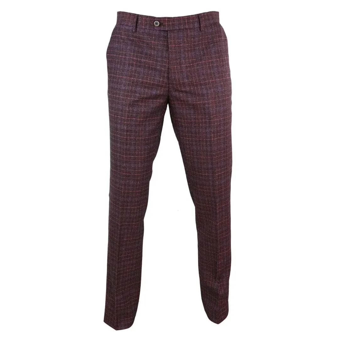 Men's Tweed Wool Check 1920s Classic Trousers Regular Length sold by Tru Clothing product image thumbnail 5