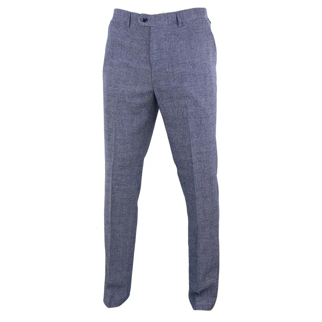 Men's Tweed Wool Check 1920s Classic Trousers Regular Length sold by Tru Clothing product image thumbnail 2