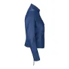 Women's Leather Fitted Biker Short Royal Blue Jacket sold by Tru Clothing
